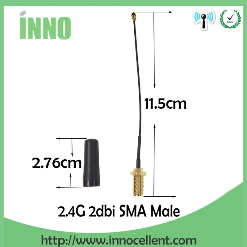 2 шт. 1600 МГц ~ 1700 антенна SMA Мужской 2dBi Мини Размер wi fi антенн antenas + PCI U.FL IPX для