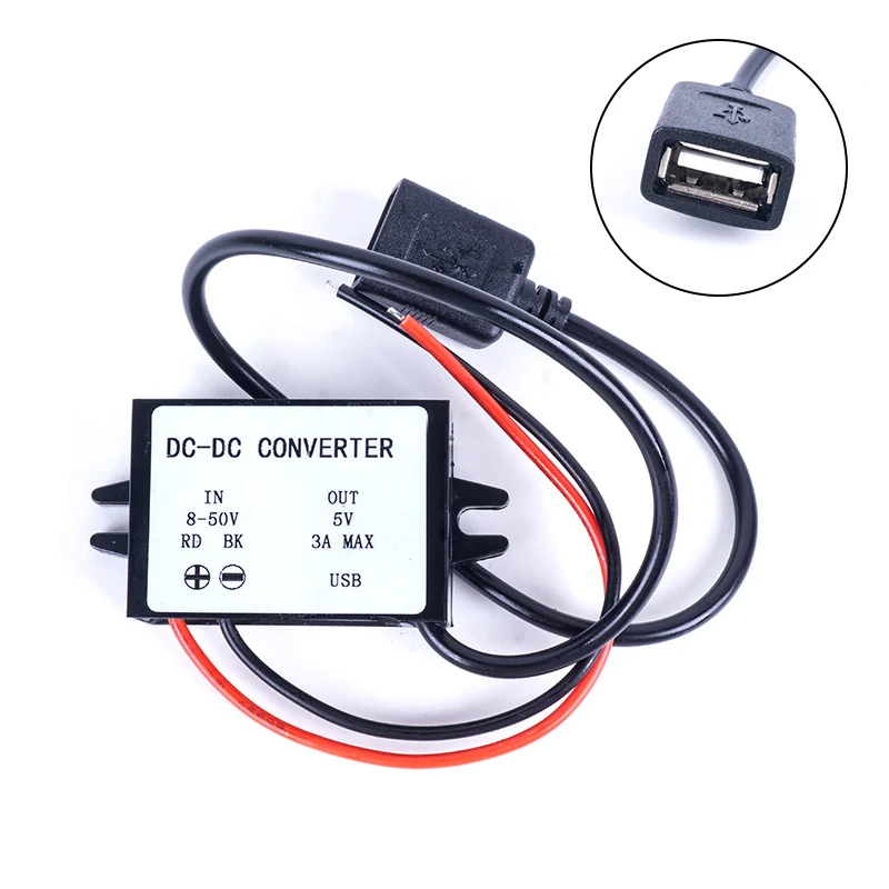 Преобразователь постоянного тока USB 12 В 24 в 36 48 (8 50 в) 5 3 А микро мини Понижающие