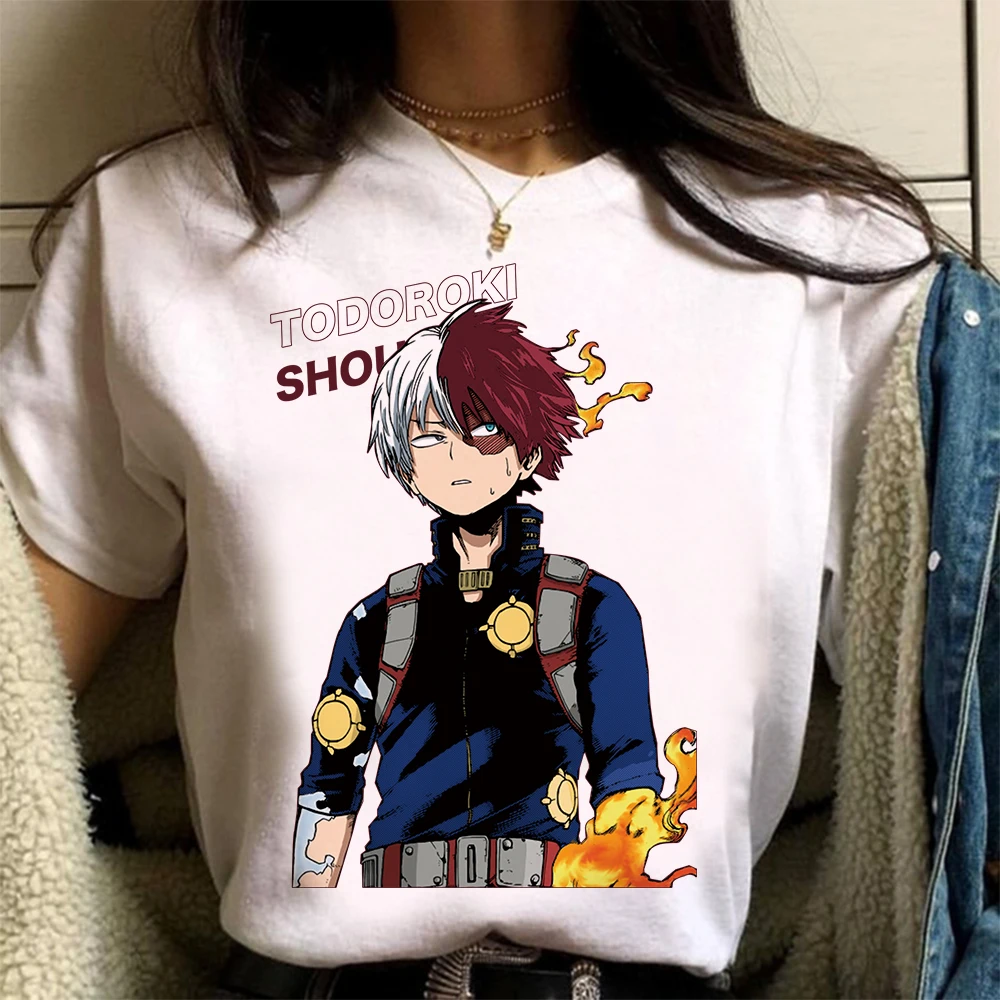 

Harajuku Shoto Todoroki T Shirt Cute Anime My Hero Academia Men Tshirt Tee Harajuku Tops