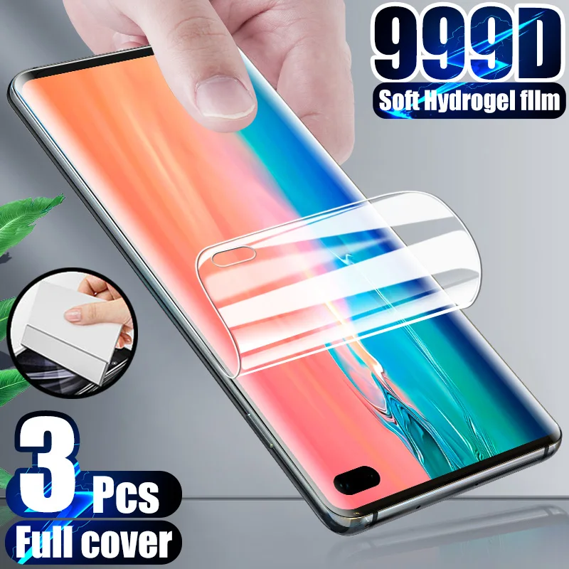 

3pcs Full Cover Screen Protector For Samsung galaxy S20 S10 S9 S8 Plus Hydrogel Film For Samsung Note 20 10 9 8 S7 edg soft film