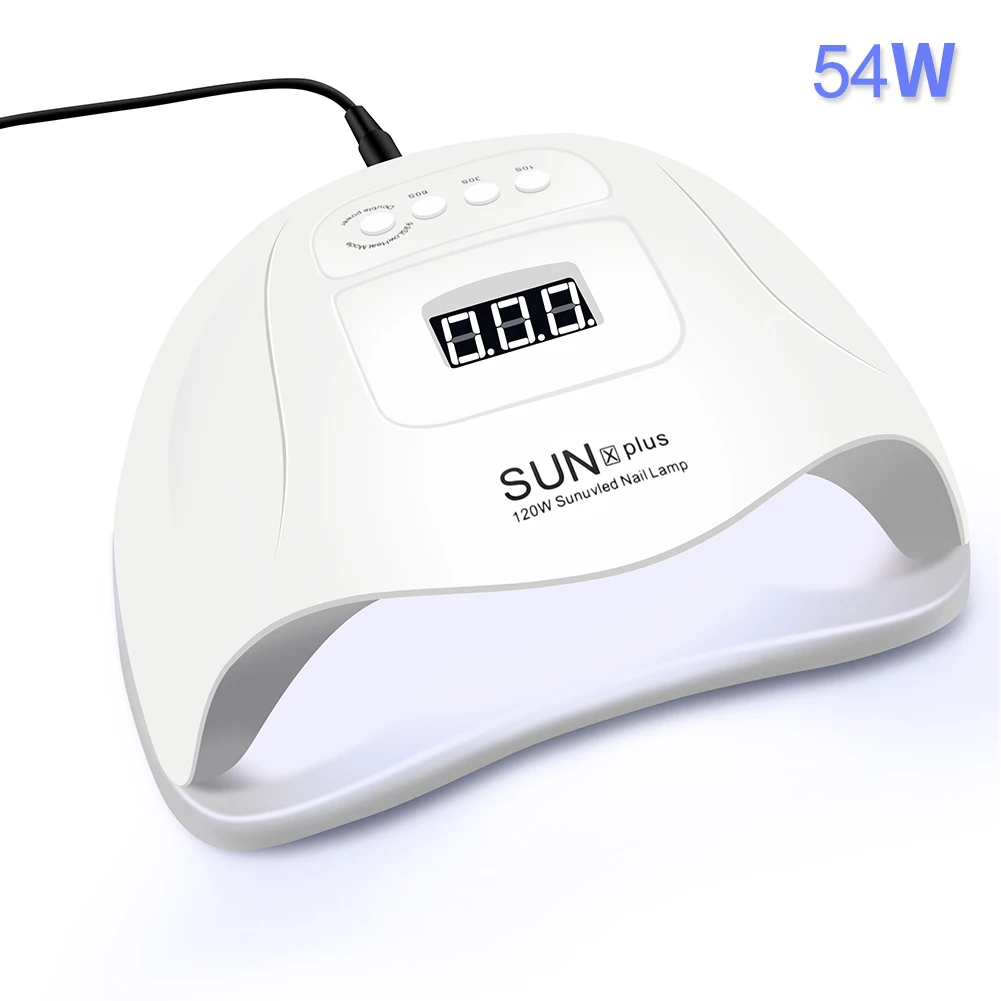 SUNX5 MAX 80 Вт Сушилка для ногтей Светодиодная УФ-лампа для ногтей ЖК-дисплей 45 светодиодный s сушилка лампа для отверждения гель-лака Авто зондирование ногтей Маникюрный Инструмент - Цвет: 54W SUNX PLUS