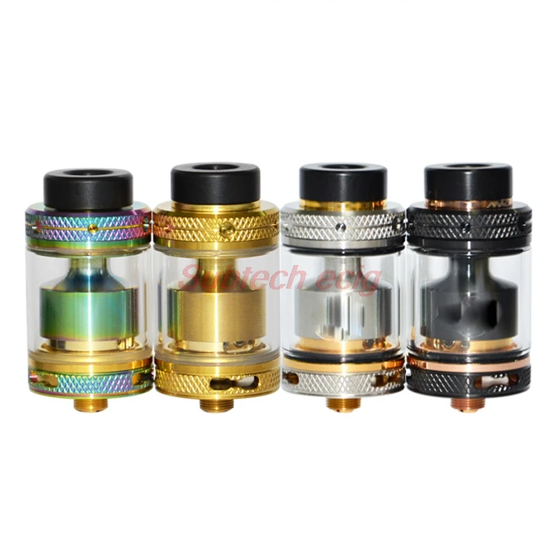 

SUB TWO MAGE RTA V2 Atomizer 3.5ml / 5.5ml 810 Drip Tip with 510 Adapter 24K Golden Plated SS Postless Deck Rebuildable tank