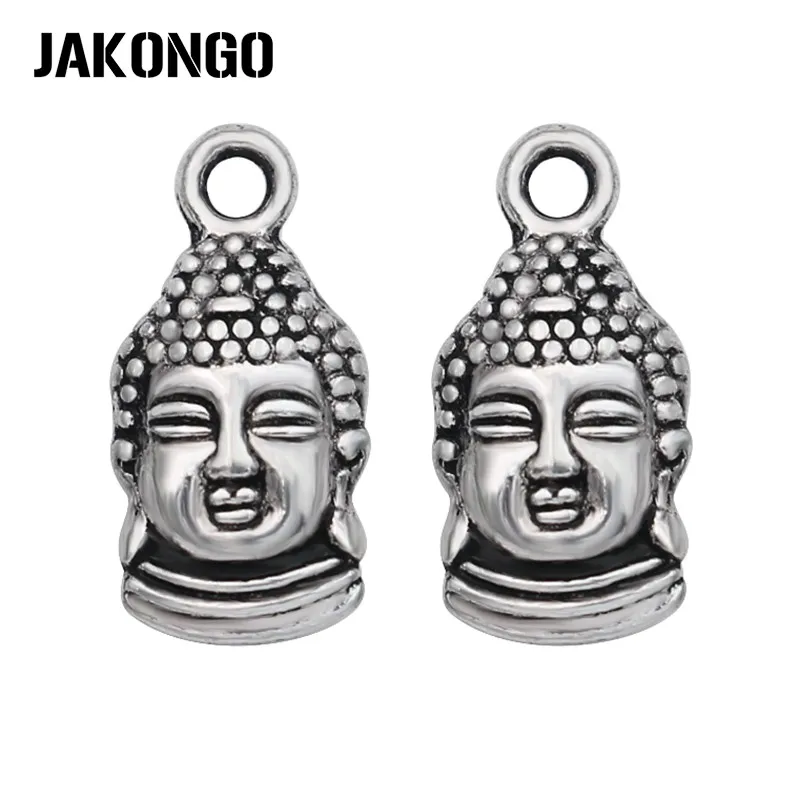 40 шт античные посеребренные 3D талисманы Будда Подвески для изготовления