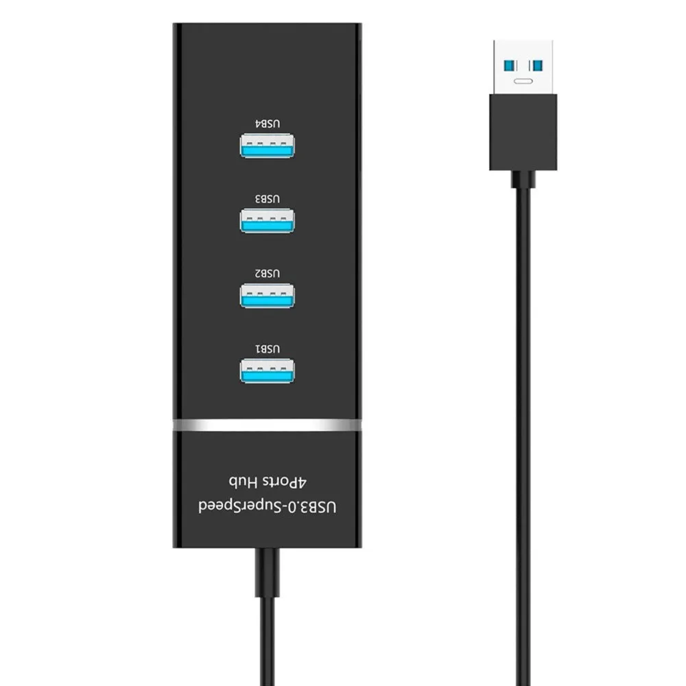 Высокоскоростной USB разветвитель 4 порта 3 0 дюйма со светодиодной