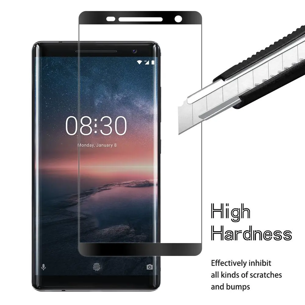 9H 3D полное покрытие закаленное стекло для Nokia 8 7 6 5 3 2 защита экрана X5 X6 1 PLUS
