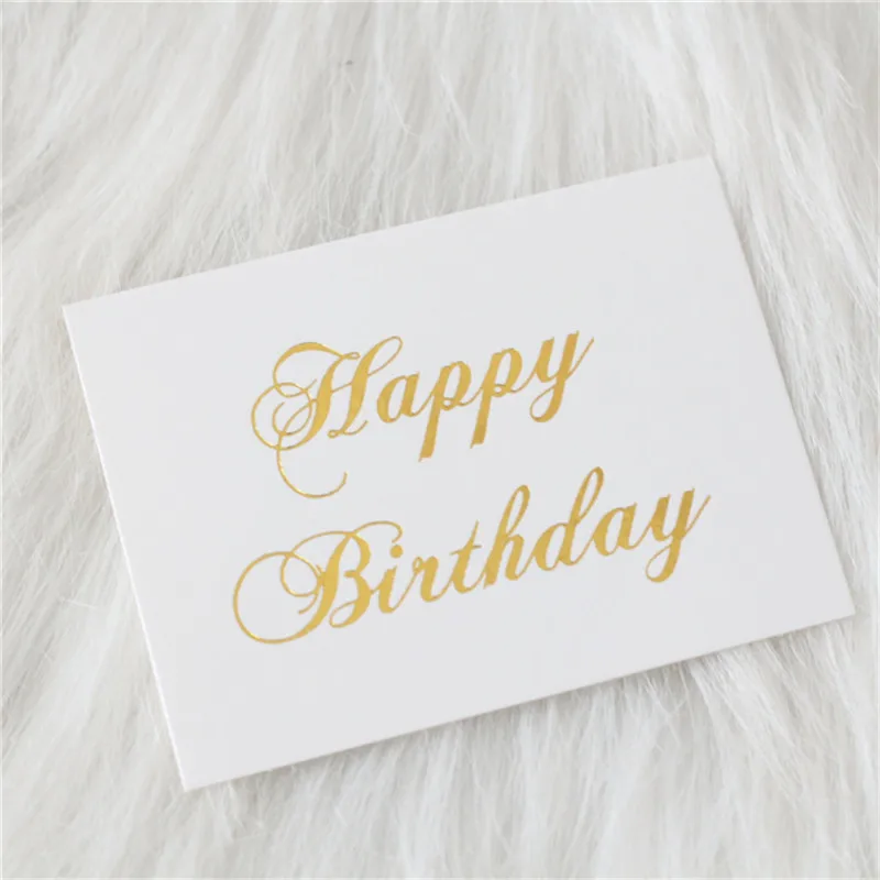10 шт. мини открытки с тиснением под золото поздравительная открытка на день