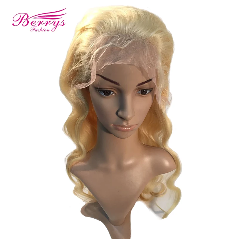 [Berrys Fashion] светлые волнистые волосы 130% 180% полностью кружевные парики 12 24 дюйма