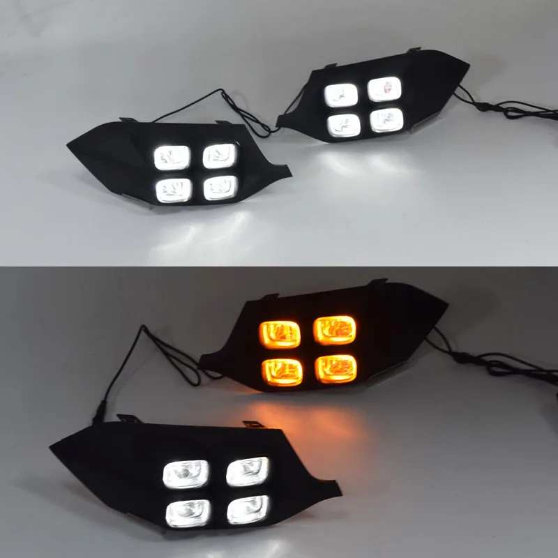 Автомобильные аксессуары 4 глаза супер яркие автомобильные ABS 12 В светодиодный