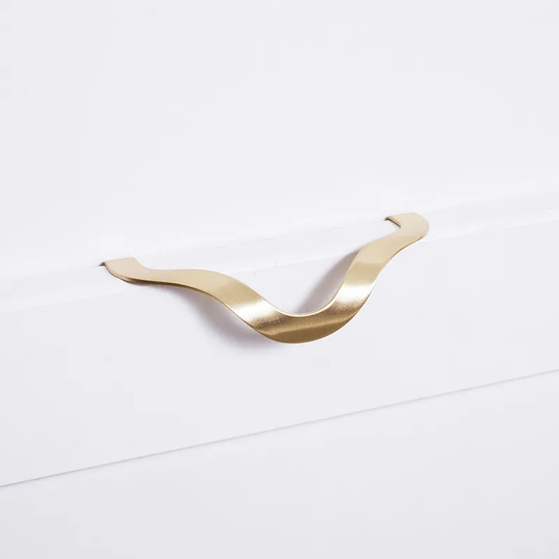 Простая ручка для шкафа оригинальный латунный ящик золотые невидимые мебельные