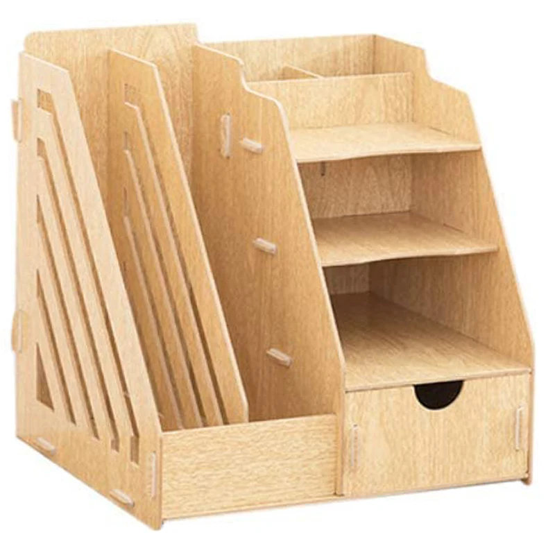

Office Supplies Desktop Organizer Bookshelf A4 Drawer Folder Shelf File Tray Desk Organizer