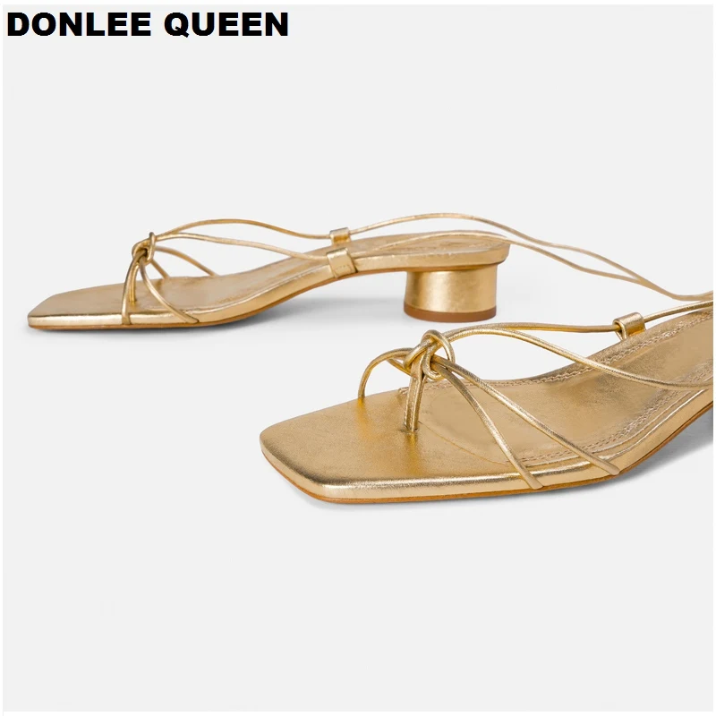 

19 Summer Low Heel Ankle Strap Sandals Open Toe Gladiator Sandal Women Casual Lace Up Platform Shoes Narrow Band sandalias mujer