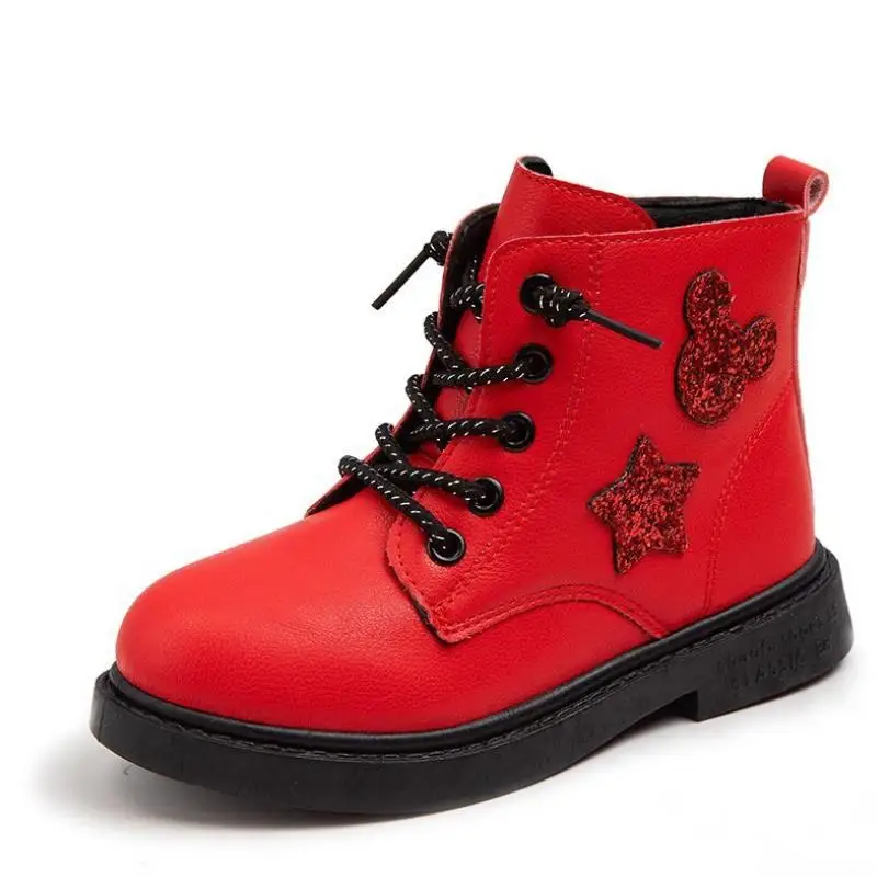 Осенне зимние новые детские ботинки для девочек детская обувь с высокими