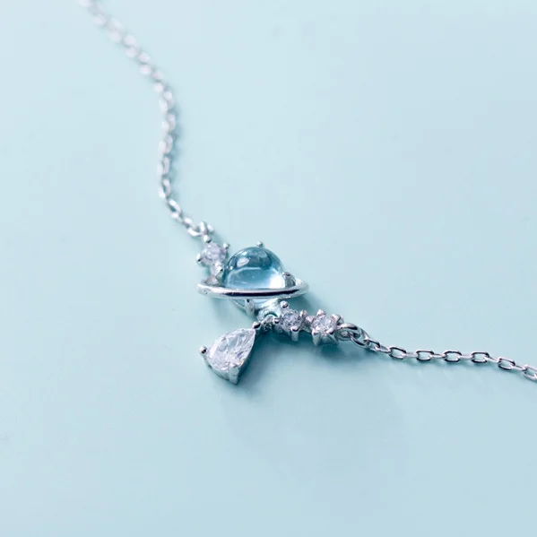 Прозрачная подвеска Стразы в Корейском стиле модная цепочка до ключицы с