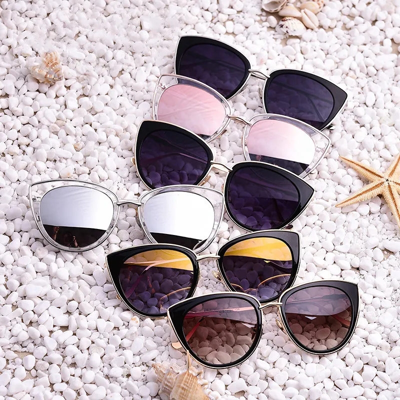 Солнечные очки RBRARE в металлической оправе кошачий глаз для женщин