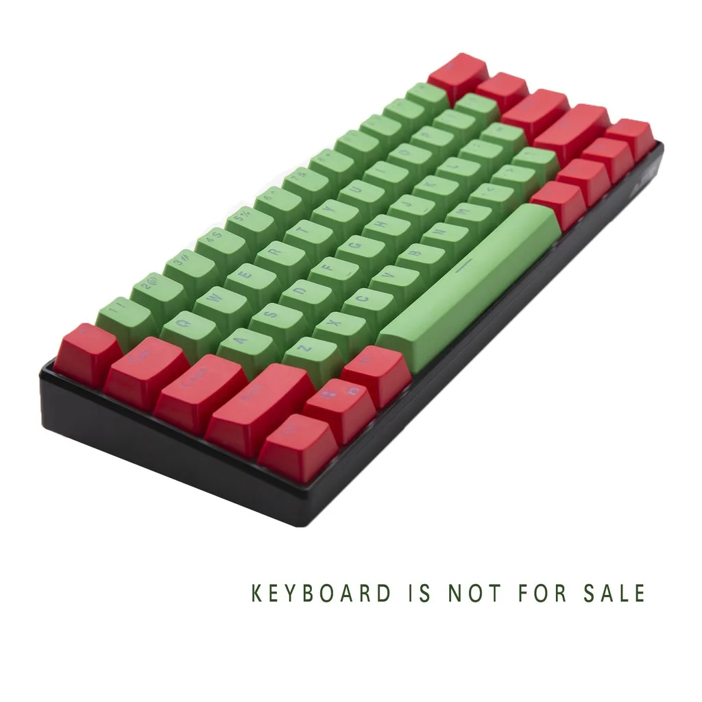 

Red and green Keycap, 61 keycap backlit GH60 / RK61 / ALT61 / Annie / two-color mechanical keyboard PBT keycap fone keyboard cap