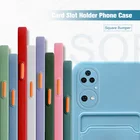 Для Huawei P50 Pro оригинальный слот для карт бумажник чехлы для телефонов мягкий силиконовый чехол для Huawai P40 P30 Mate 40 30 Nova 6 7 SE Lite Plus