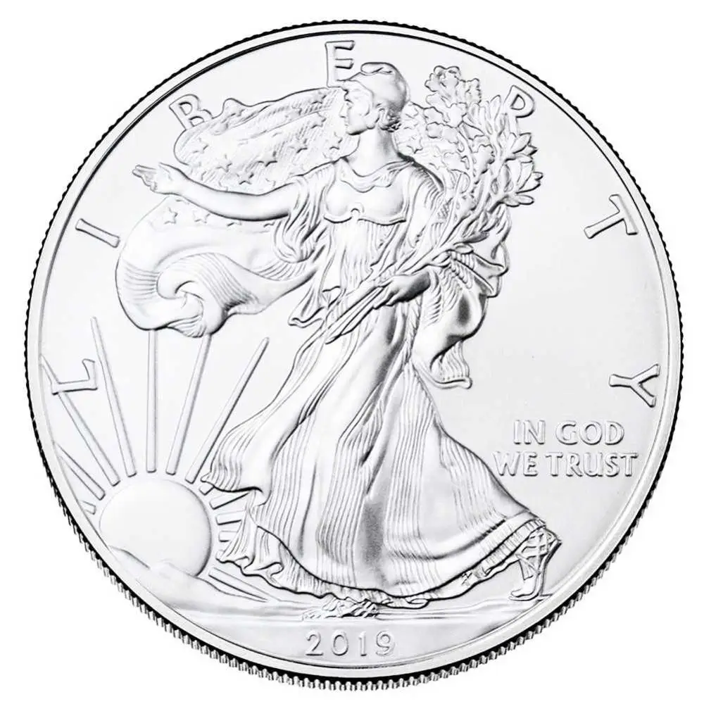2019 Новые игрушки Серебряная Богиня Свободы 1 доллар США монеты с изображением орла памятная Коллекционная монета - Цвет: 2019