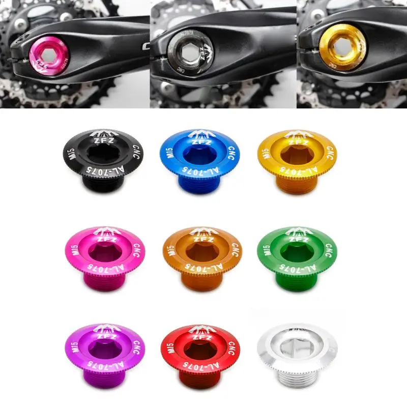 Mountain Bike Crankset Crank Cover Screw Aluminum Axis Fixing Bolt MTB Accessory