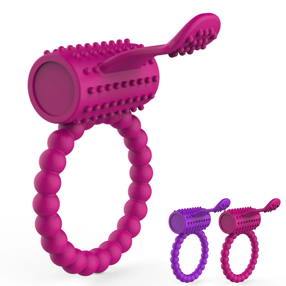 Силиконовое кольцо на пенис с вибрацией и задержкой эякуляции для пениса