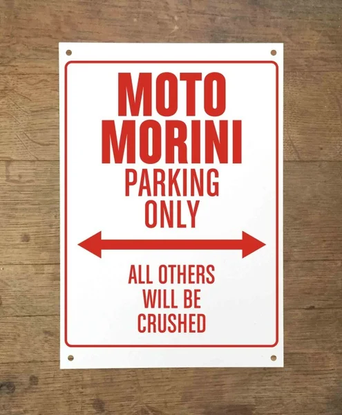 

Moto Morini Parking Only Targa Cartello Metallo Moto Metal Sign Motorbike