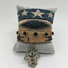 Браслет из бисера BLUESTAR Миюки, со звездами, от сглаза, женская мода, шикарная Фатима, Хамса, ручная работа, ткацкий станок