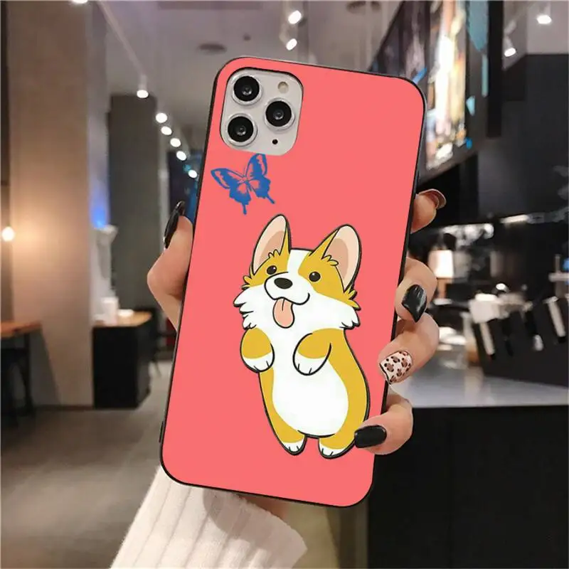 cute corgi cartoon dog phone case for iphone 12 11 pro max mini xs max 8 7 6 6s plus x 5s se 2020 xr cover free global shipping
