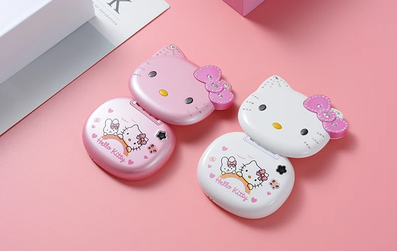 Милый мини-телефон hello kitty для девочек K688+ четырехдиапазонный флип-мобильный телефон с мультяшками разблокированный детский мини-телефон с двумя sim-картами