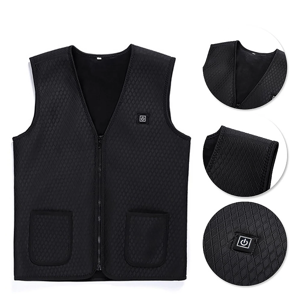 

Heating Vest Smart Heating Cotton Vest USB Infrared Electric Flexible Thermal Winter Warm Jacket for Women Men Outdoor Tools