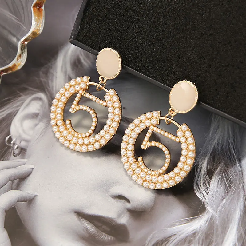 Женские серьги в виде белых золотых цветов модные роскошные ювелирные украшения