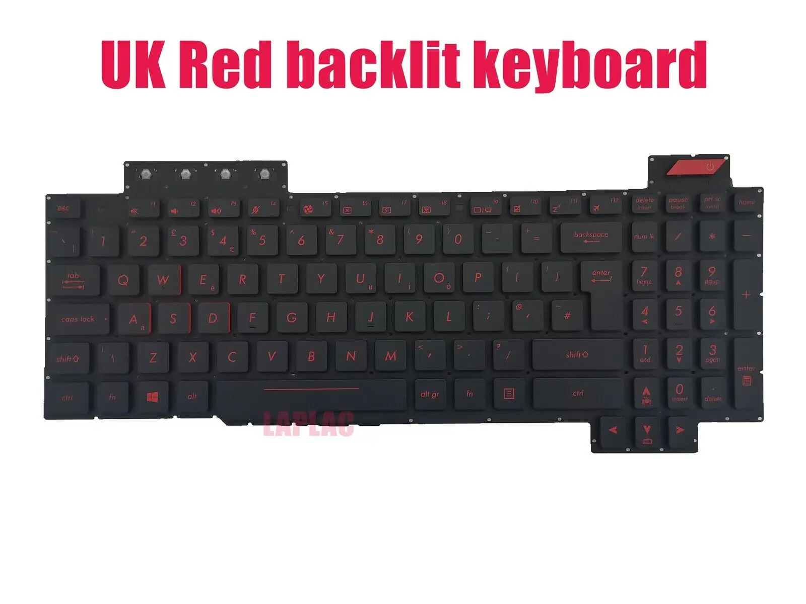 Английская красная клавиатура с подсветкой для Asus FX503V/FX503VD/FX503VM|Клавиатуры