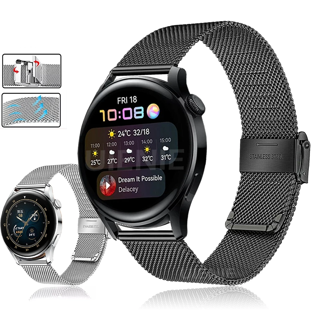 

Watch Band for HUAWEI WATCH 3/ gt 2 46mm 2e GT2 Pro Strap Bracelet 22mm Milanese Watchband Watch3 Smartwatch Wristband correa