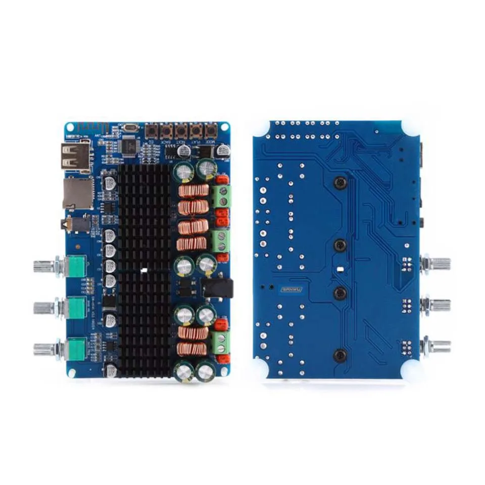 Цифровой усилитель мощности TPA3116 DC 12 В 24 50 Вт + 100 Bluetooth USB TF декодирование 2 1 канала