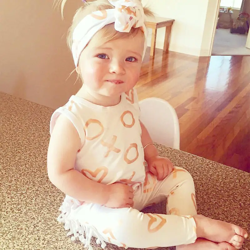 Комплект из 2 предметов Летний милый комбинезон для малышей без рукавов