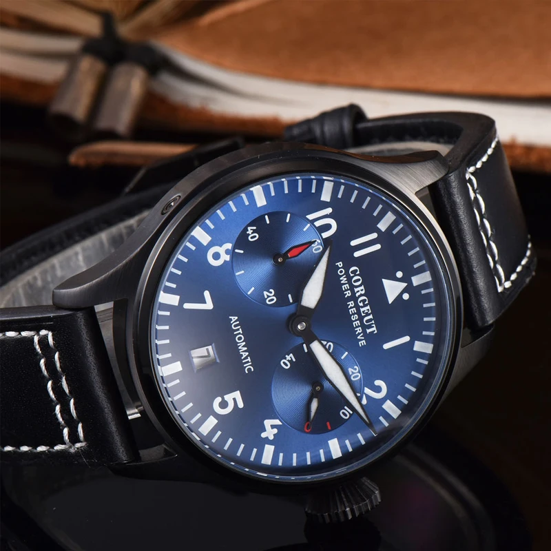 Мужские механические часы с синим циферблатом 42 мм | Наручные