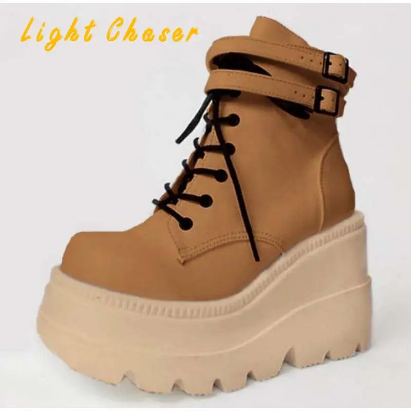 Women's High Heels Fall/winter Slope With Thick-soled Women's Boots Short Boots Women's High-top Shoes Plus Size Sports Shoes