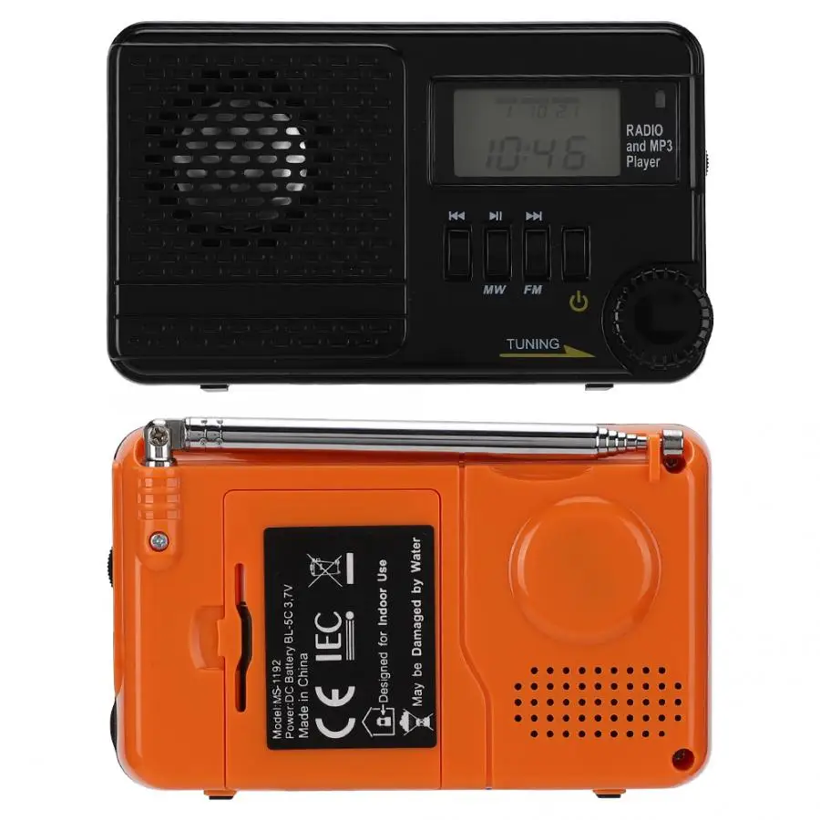 Портативный fm-радиоприемник многофункциональный MP3-плеер с USB/TF входом fm/MW 70-88 МГц