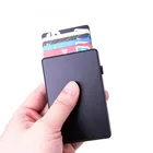 Новый чехол YAMBUTO с RFID-защитой от кражи и визитницей, алюминиевый Умный кошелек в одной коробке, тонкий модный клатч с выдвижной кнопкой и держателем для карт