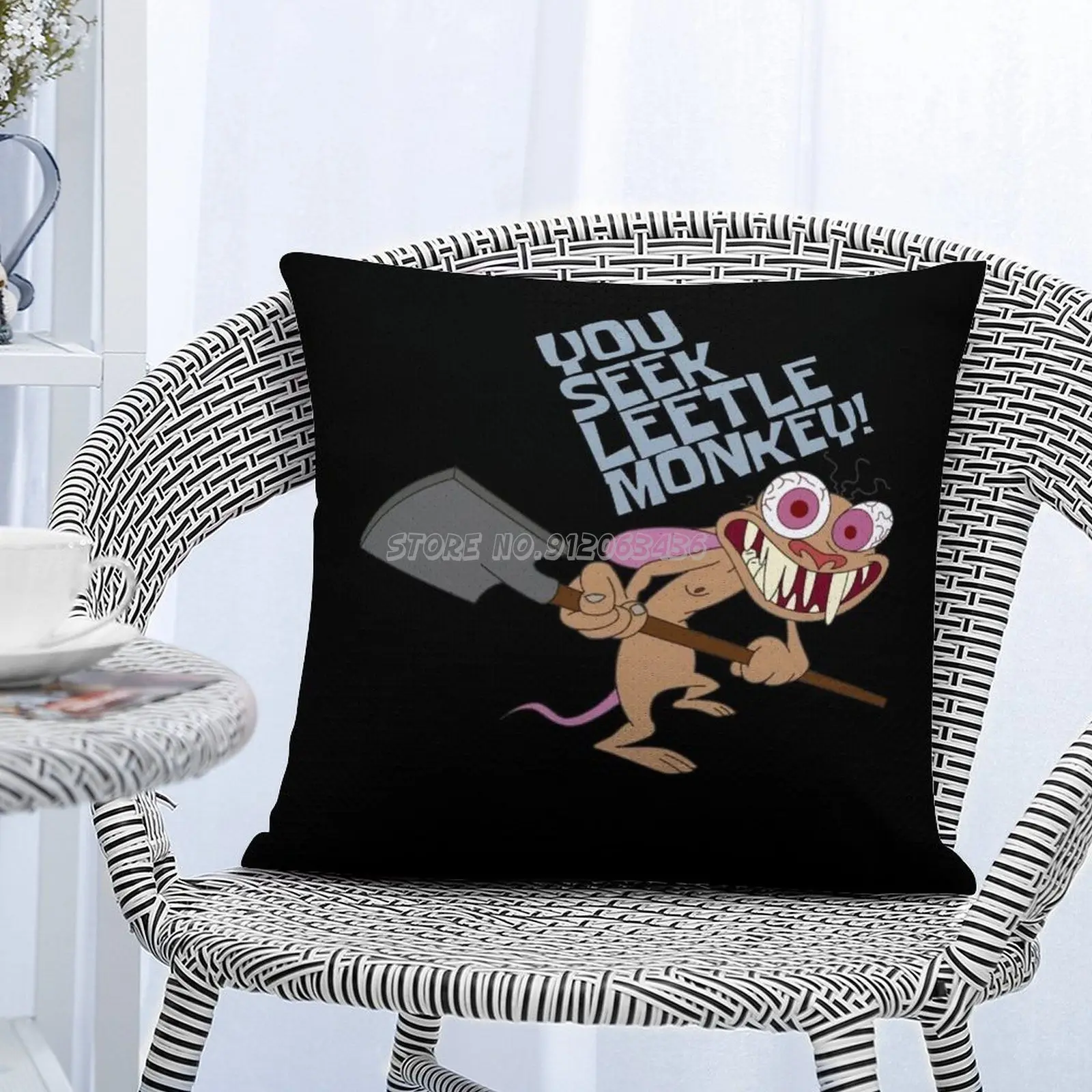 Обезьяна Рен и стимпи шоу искусство улыбка блестящая наволочка модная подарок