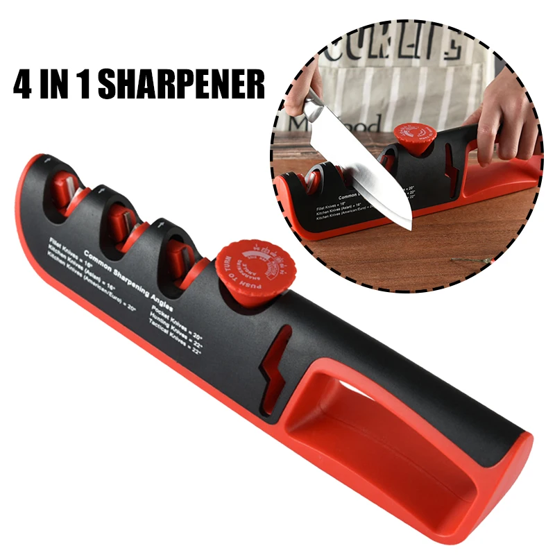 

Knife Sharpener Adjustable Angle 4 Stages Scissors Sharpening Stone Professional Kitchen Grinder Knives Whetstone Grinder Tools