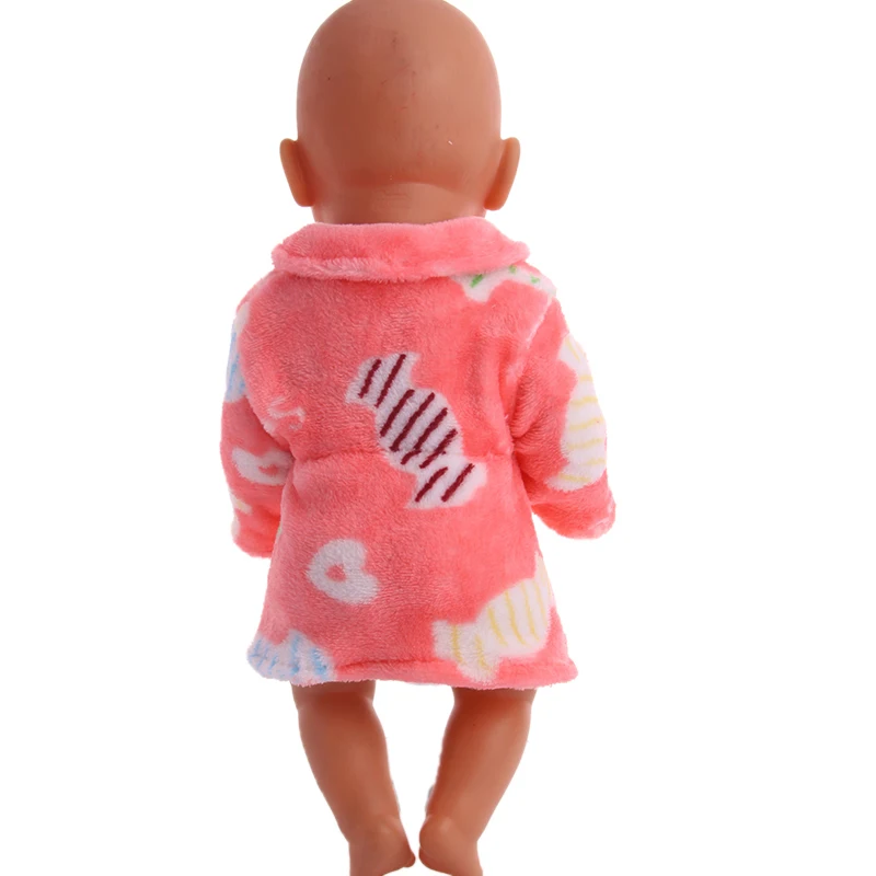 Одежда для кукол милое плюшевое пальто банный халат пижама девочек 18 дюймов