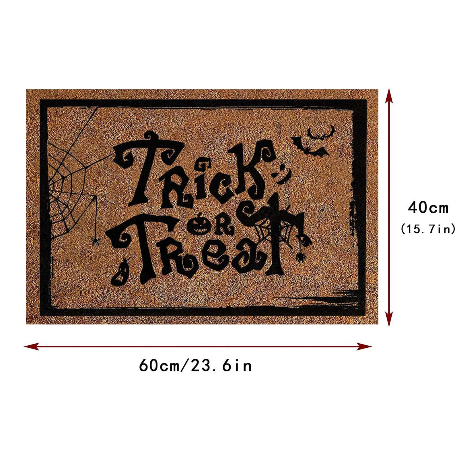 

Halloween Pumpkin Head Bat Doorway Carpet Halloween Doormat Carpet Welcome Home Mat Non Slip Bottom Indoor Outdoor Carpet