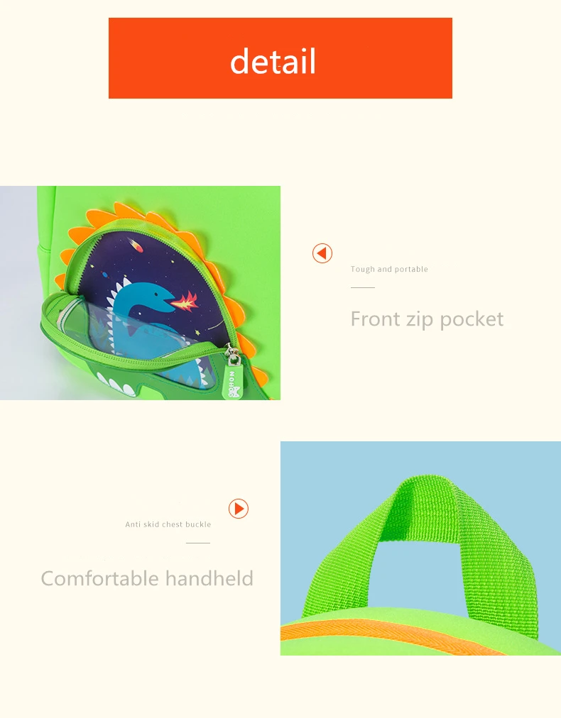 NOHOO портфель школьный 3D мультфильм животных школьные сумки Высокого качества прозрачный водонепроницаемый