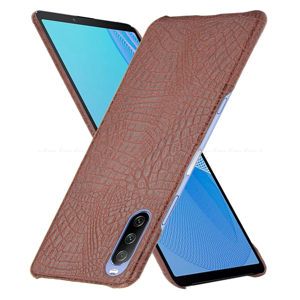 Жесткий чехол из крокодиловой змеиной кожи для Sony Xperia Ace 10 8 Lite 5 1 III II XA2 Plus XA XA1 Ultra L4