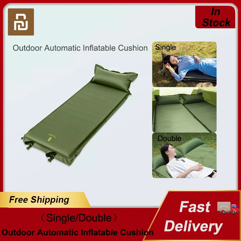 

Youpin Inflatable Bed Single/Double Outdoor Automatic Sleeping Pad With Pillow Thicken Camping Moisture-Mattress for Travel Rest