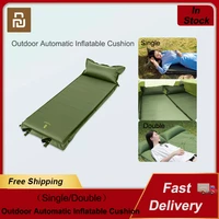 youpin inflatable bed singledouble outdoor automatic sleeping pad with pillow thicken camping moisture mattress for travel rest
