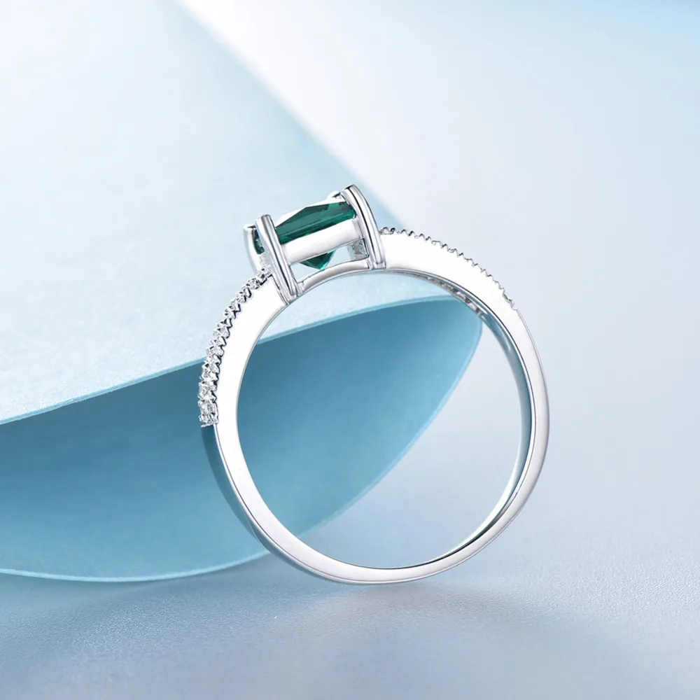 ORSA JEWELS новейшее чистое Стерлинговое Серебро 925 Стильное женское кольцо с квадратным вырезом юбилей Изумрудный камень кольцо ювелирные изделия VSR17