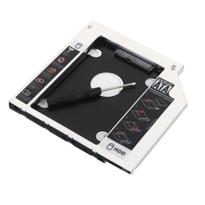 NIGUDEYANG 2nd SATA HD HDD SSD Оптический отсек Caddy адаптер рамка для Dell Inspiron 14 3442 15R 5521 5537