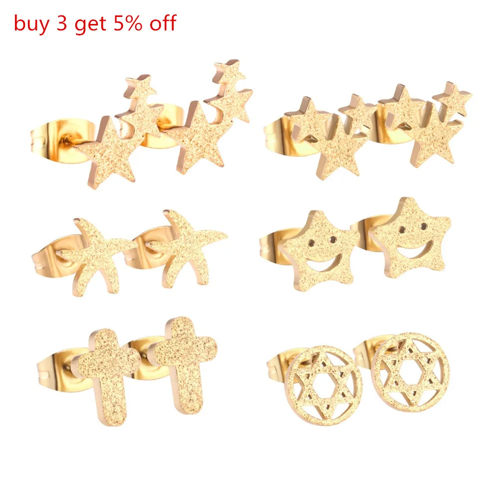 Симпатичные серьги гвоздики LUXUKISSKIDS 6 Пары/коркоркор. для женщин модные ювелирные