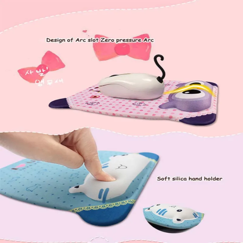 Симпатичный коврик для мыши с защитой запястья компьютера ноутбука клавиатуры