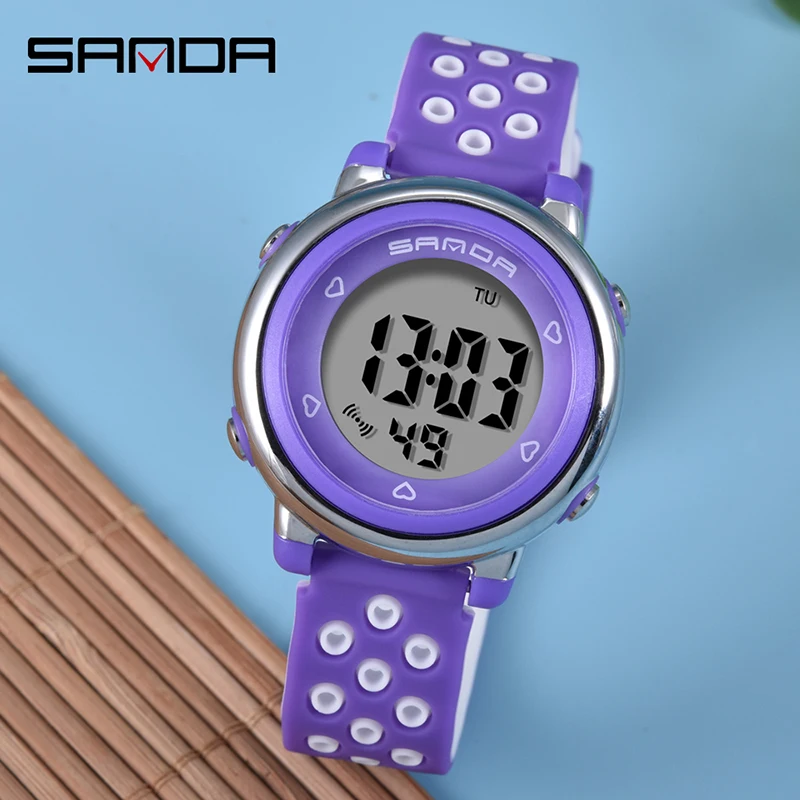 

SANDA New Waterproof Children Watch Boys Girls LED Digital Sports Watches Plastic Kids Alarm Date Casual Watch Gift for kid